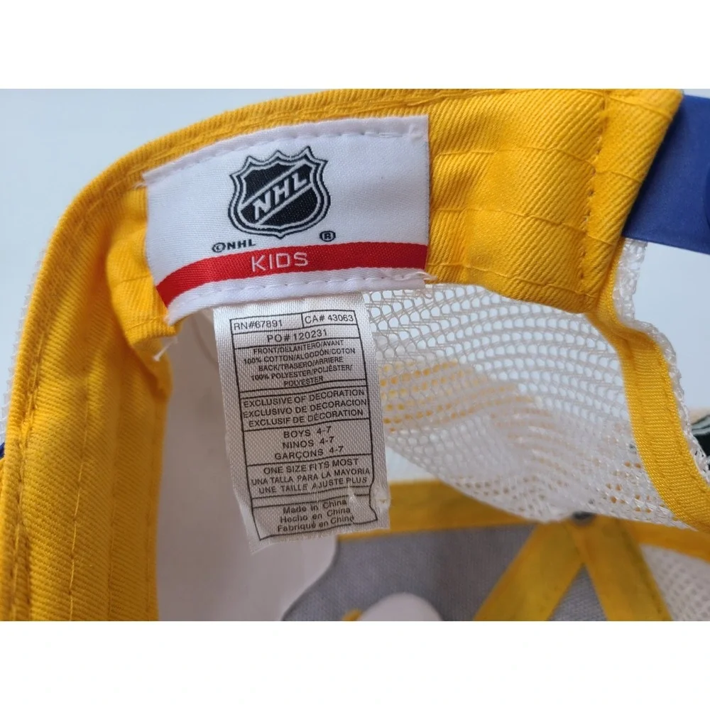 Kids 4-7 St Louis Blues Mesh Trucker Snapback Hat Cap Boys NHL Hockey Blue White